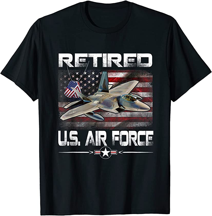 Vintage Retired US Air Force Veteran T-Shirt Patriotic T-Shirt