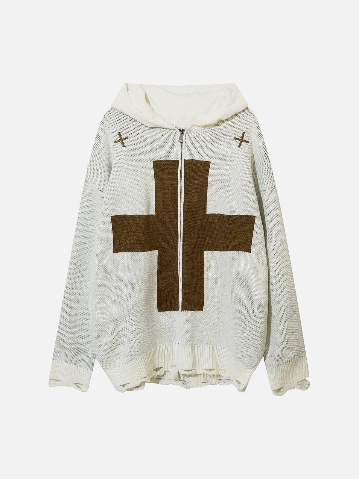 Talishko™ – Crucifix Knit Hooded Sweater