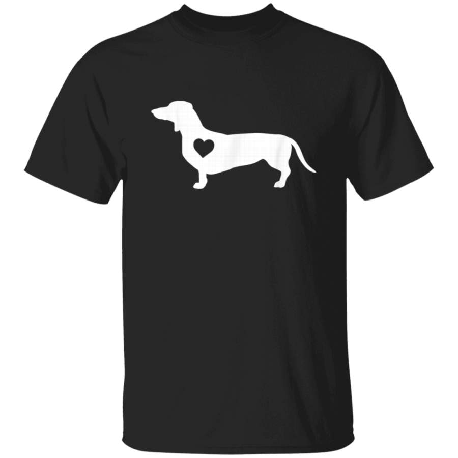 Dachshund With Heart Dog Puppy Lover Owner Rescuer TShirt