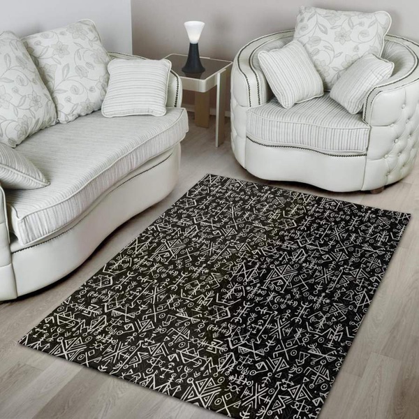 Futhark Norse Viking Area Rug