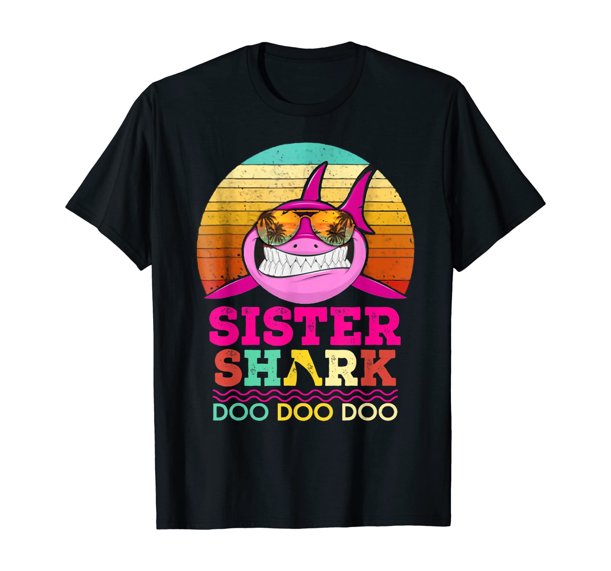 Retro Vintage Sister Shark Doo Doo Doo Tshirt 2020