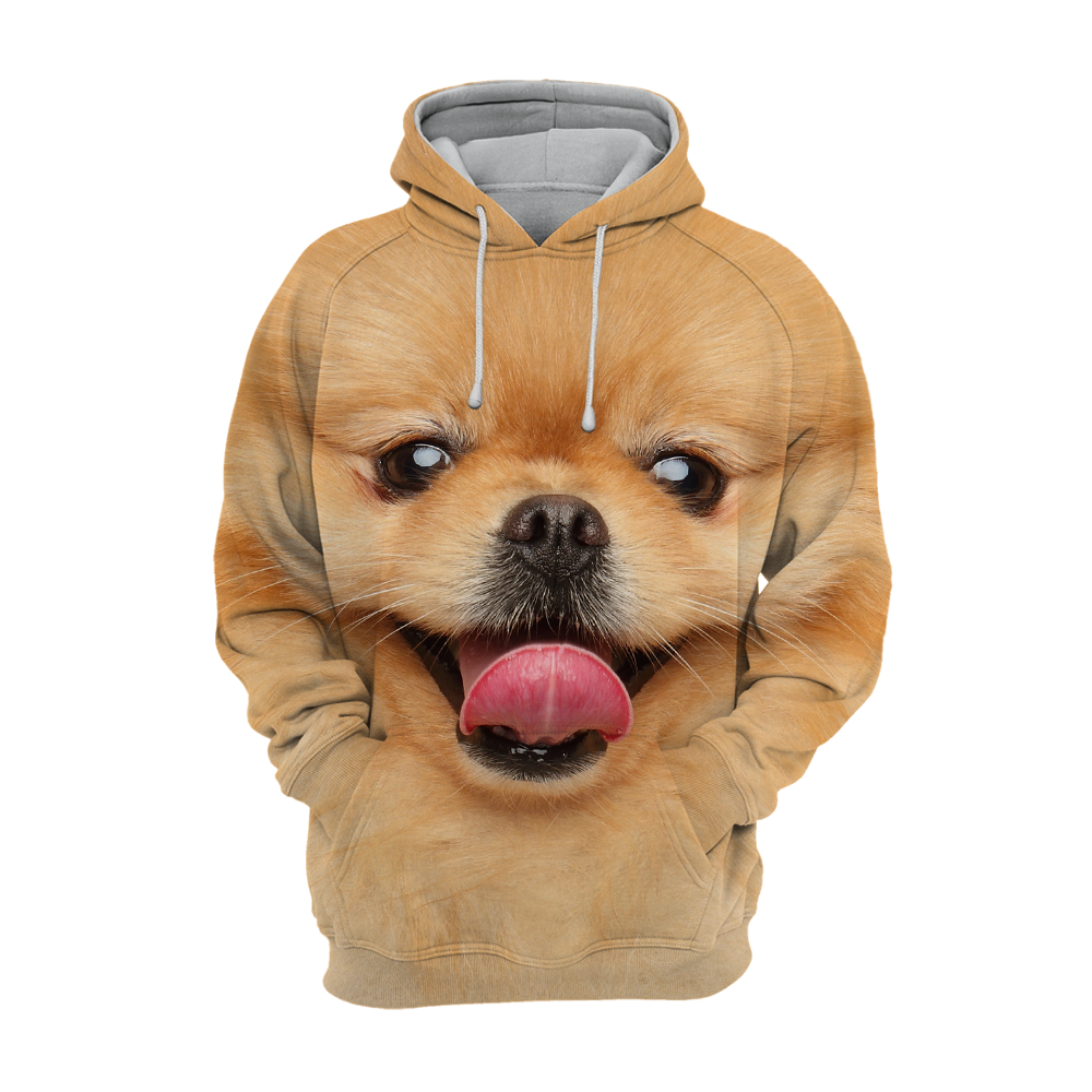 Unisex 3D Graphic Hoodies Animals Dogs Pomeranian Spitz Happy