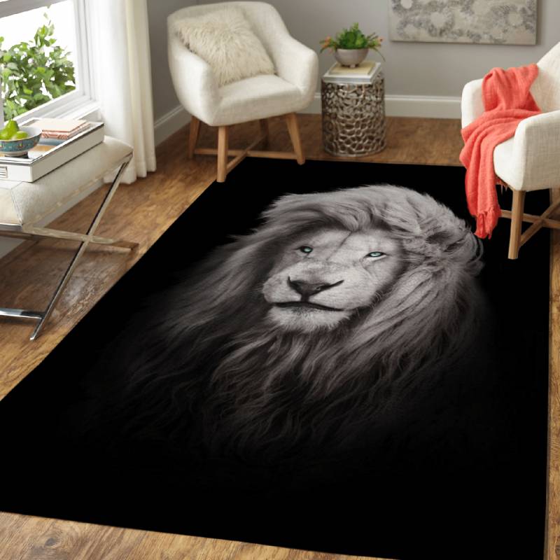 Wise Lion  – Animals Area Rug Carpet