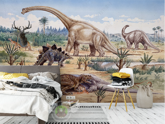 3D Dinosaur Jurassic Park Wall Mural Wallpaper Lqh 198