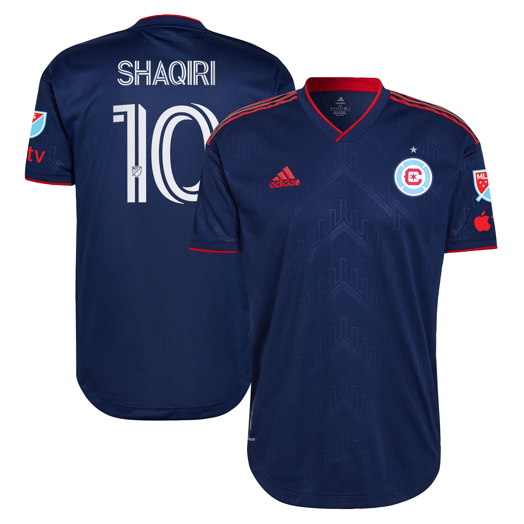 Xherdan Shaqiri Chicago Fire 2023 Water Tower Kit Authentic Player Jersey – Blue