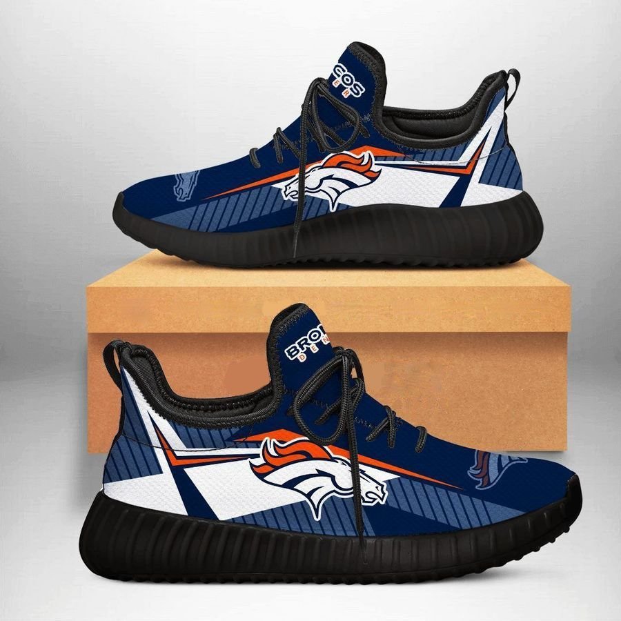 Denver Broncos 1 Shoes Black Shoes Fan Gift Idea Running