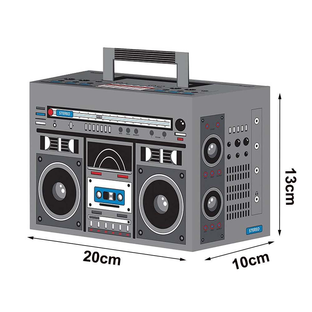 1 pack Novelty Boom Box Gifts Boxes Boom box Candy Boxes for 80’s 90’s Theme Retro Decor and Hip Hop Party Supplies Props Radio alx