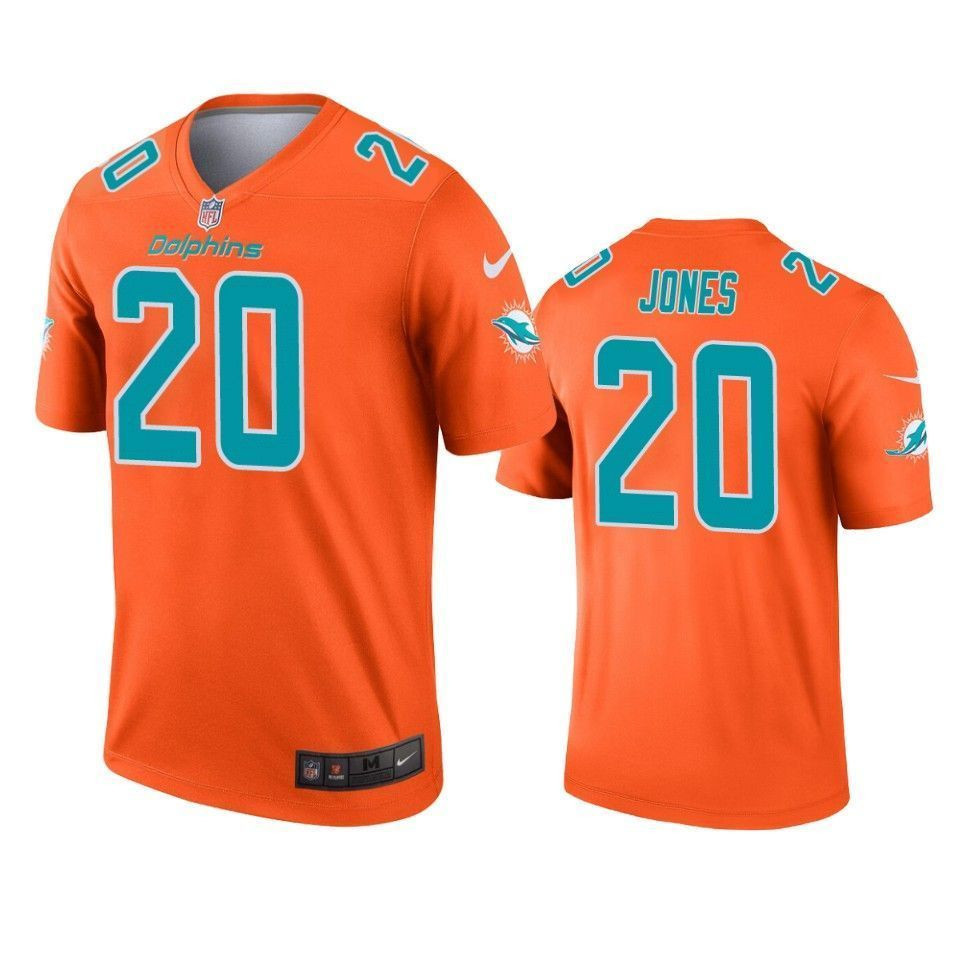 Miami Dolphins Reshad Jones Orange Inverted Legend 3D Jersey