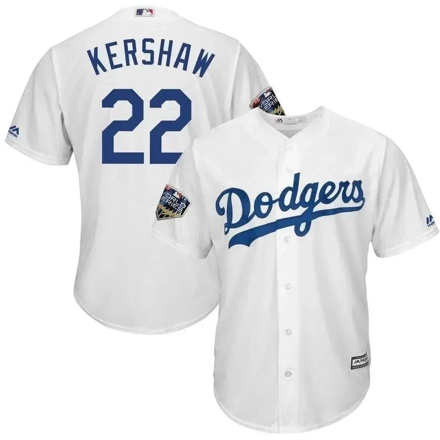 Clayton Kershaw Los Angeles Dodgers 2018 World Series Cool Base Player Jersey – White