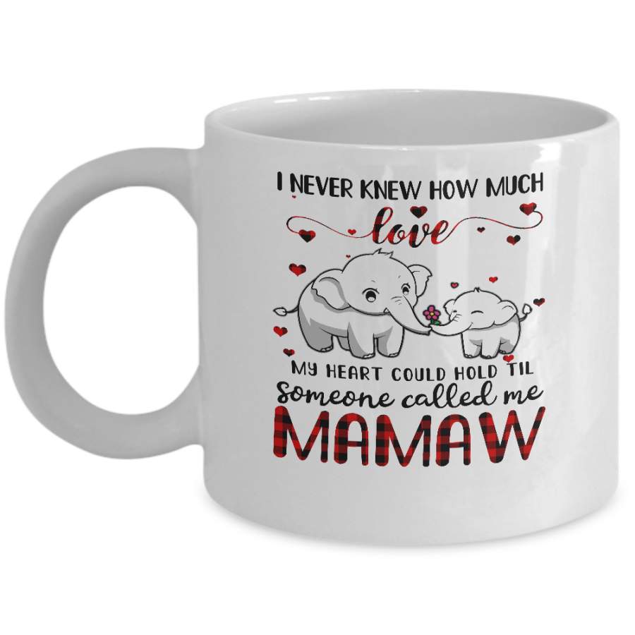 Someone Called Me Mamaw Elephant Red Plaid Mother’s Day Mug