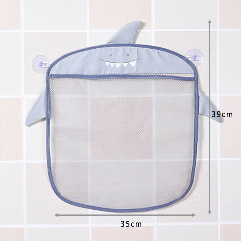 New Baby Bathroom Mesh Bag Sucker Design For Children Bath Toys Kid Basket Cartoon Animal Shapes Cloth Sand Toys Storage Net Bag Alx Artthread Style