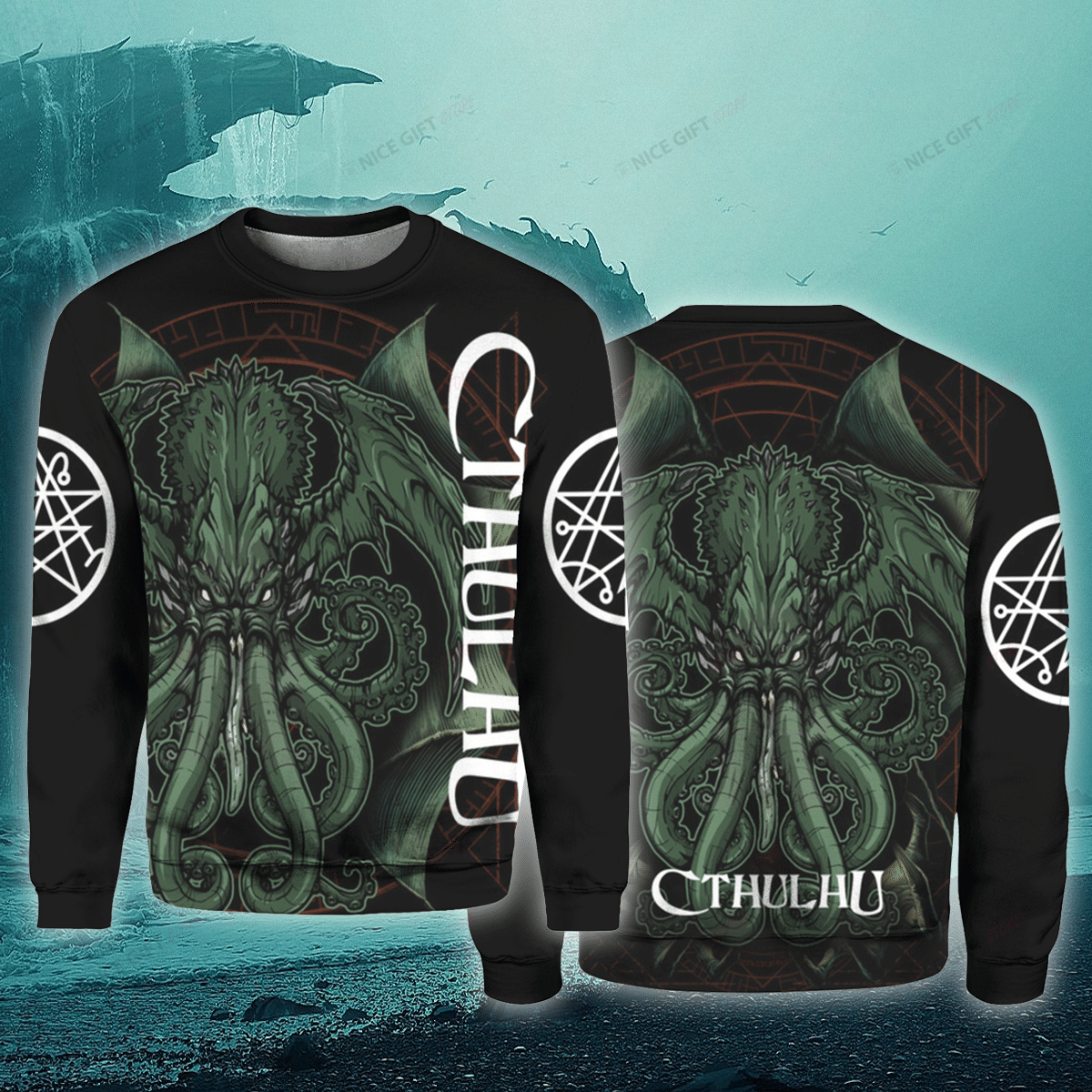 Cthulhu Crewneck Sweatshirt 3Cs-Q1Z1