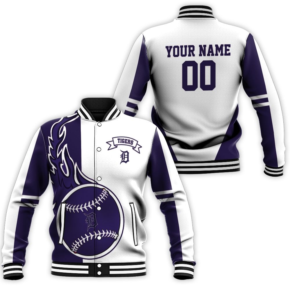 Detroit Tigers 3d Personalized Baseball Jacket