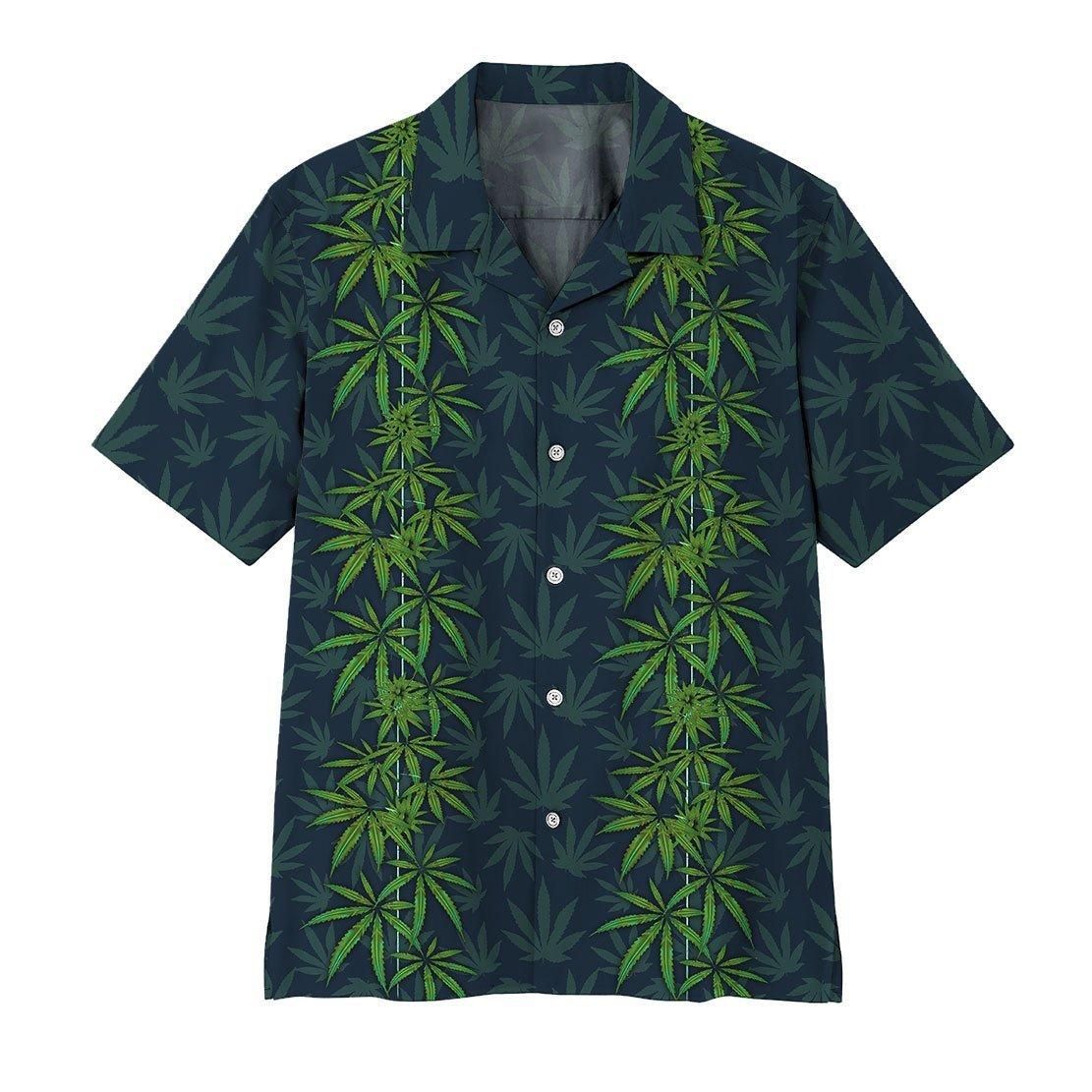 3D Cannabis Leaves Aloha Hawaiian Shirt Colorful Short Sleeve Summer Beach Casual Shirt For Men And Women