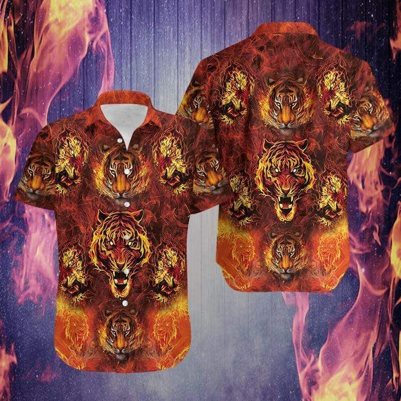 Discover Cool Hawaii Aloha Shirts Fire Tiger Ha43471