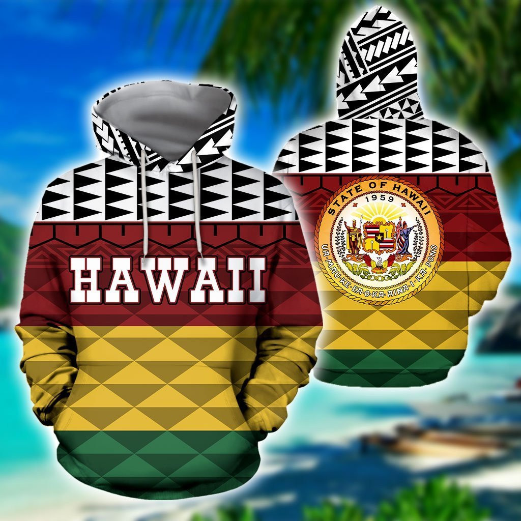 Hawaii State 3D All Over Printed Hoodie