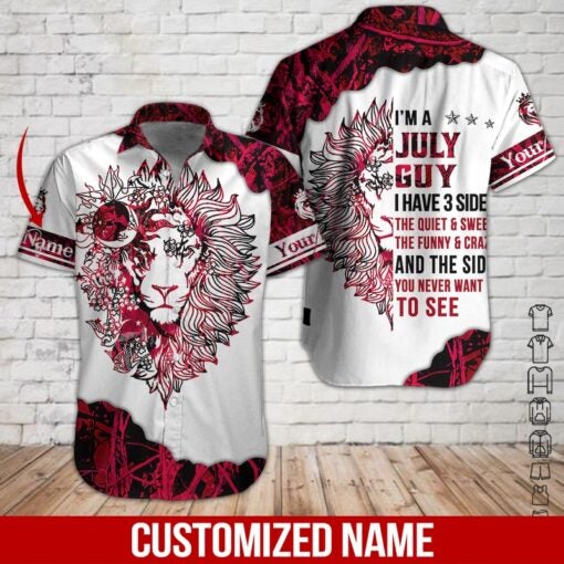 July Guy Custom Name Hawaii Shirt For Men Women Adult Ha94008