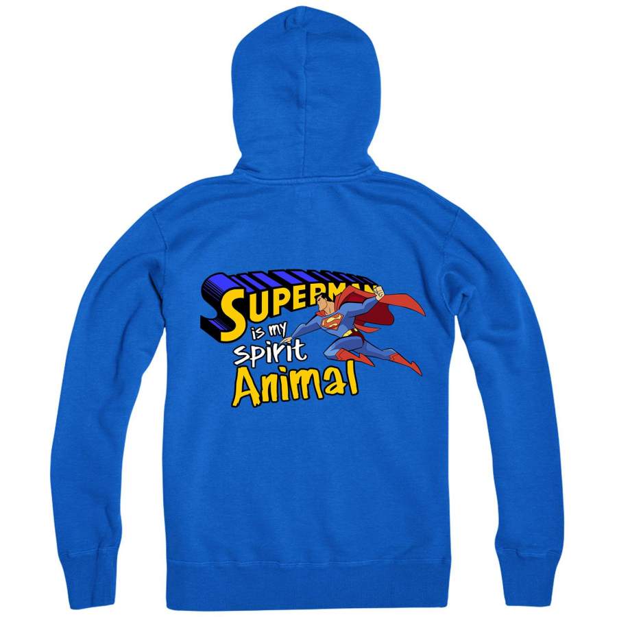 Superman Is My Spirit Animal, Parody Justice League Gift Hoodie Zip Top