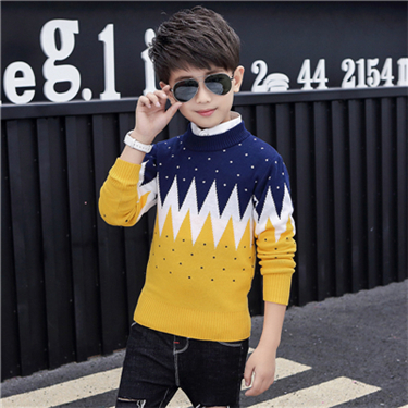 Children’s Sweater Cotton Products Boys Clothing O-Neck Pullover Sweater Winter Keep Warm Kids Clothes Children’s Clothing 6-14 alx