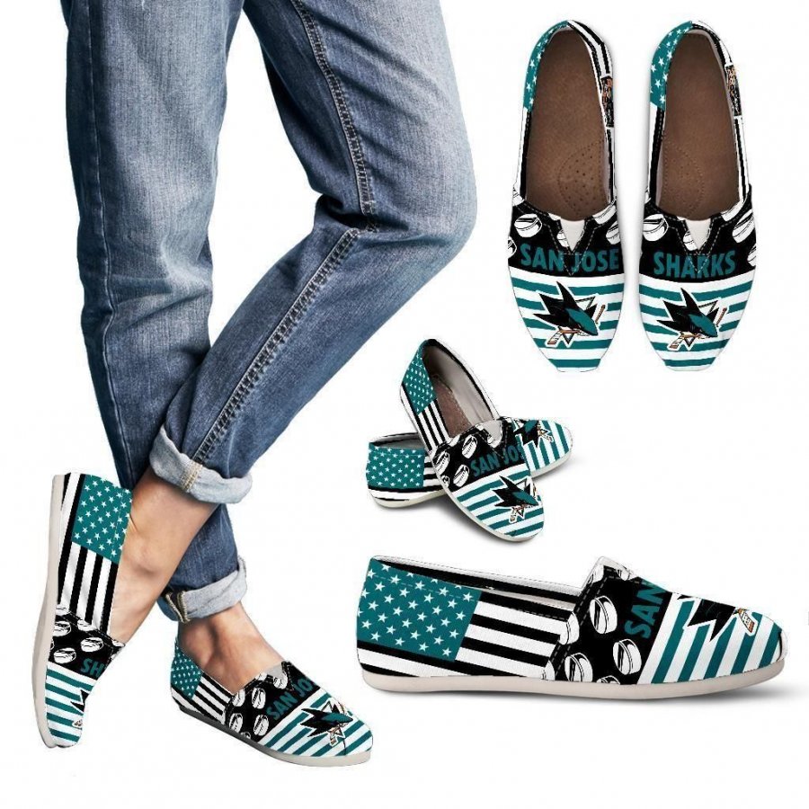 American Flag San Jose Sharks Casual Shoes #278