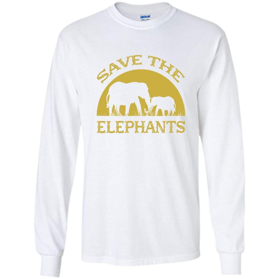 Save The Elephants – Gildan Long Sleeve Shirt