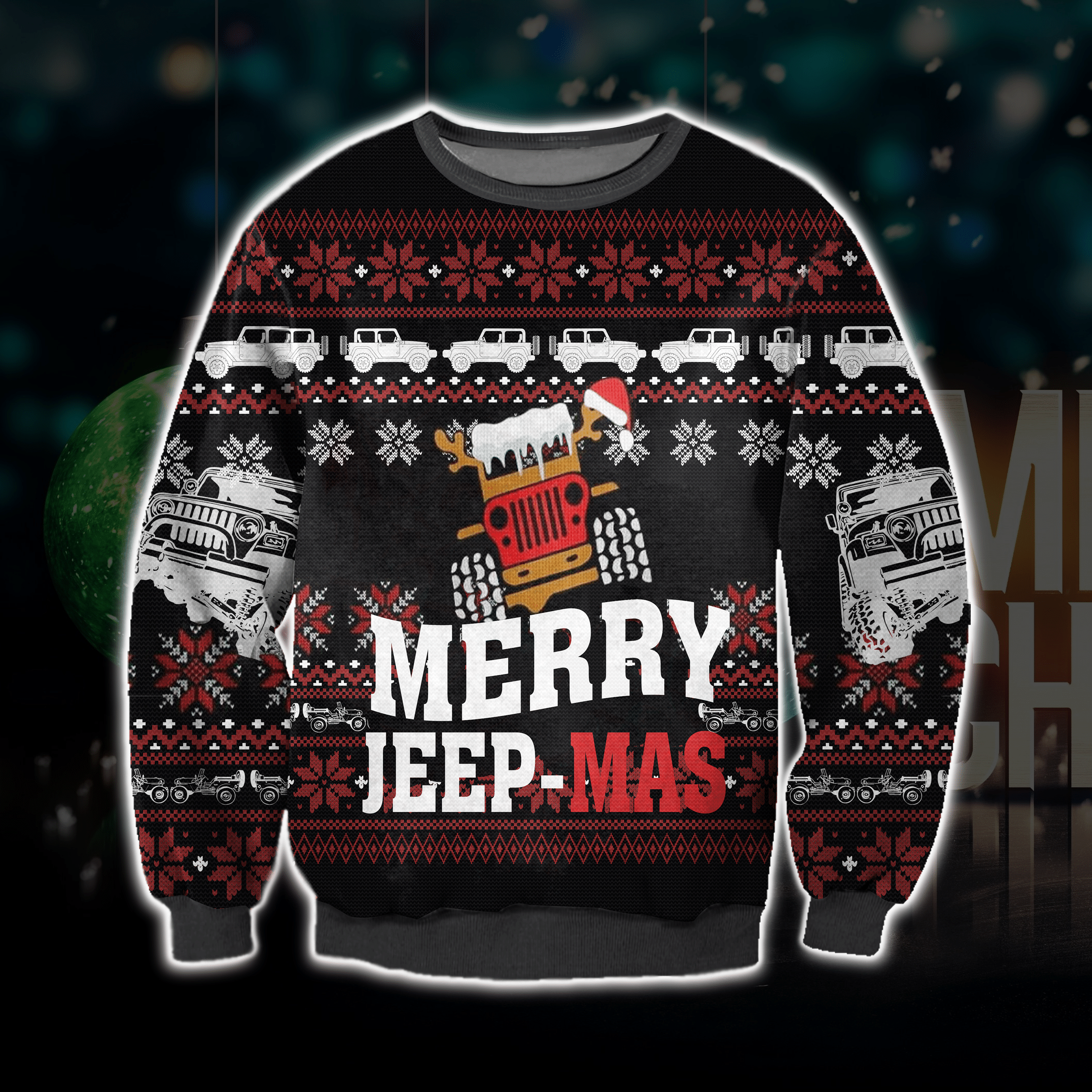 Merry Jeep-Mas Ugly Christmas Sweater