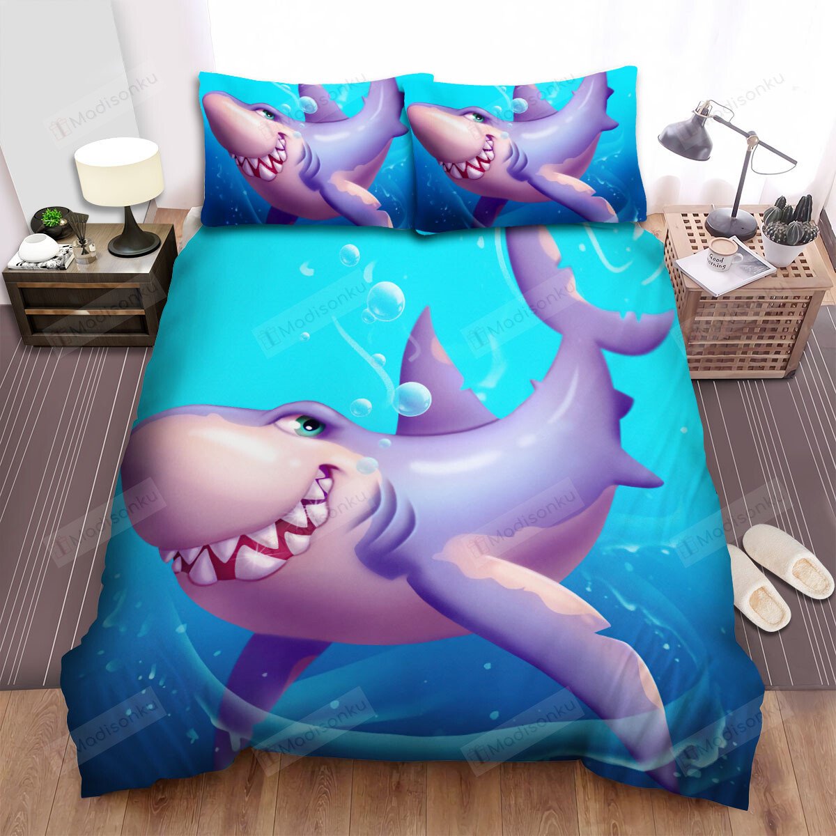 The Sea Animal – The Shark With Sharp Teeth Bed Sheets Spread Duvet Cover Bedding Sets