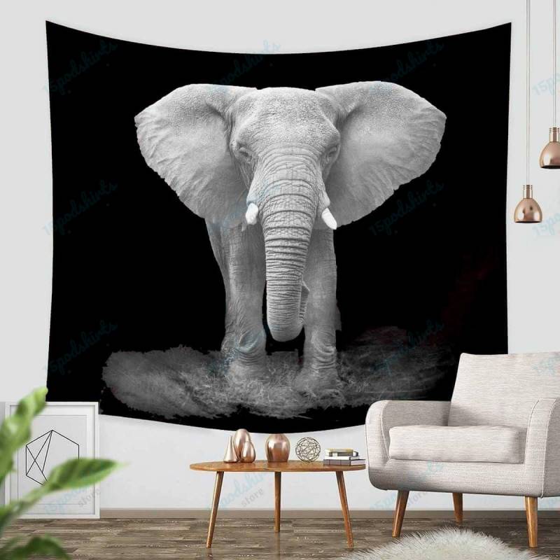 3D Custom Elephant Tapestry Throw Wall Hanging Bedspread