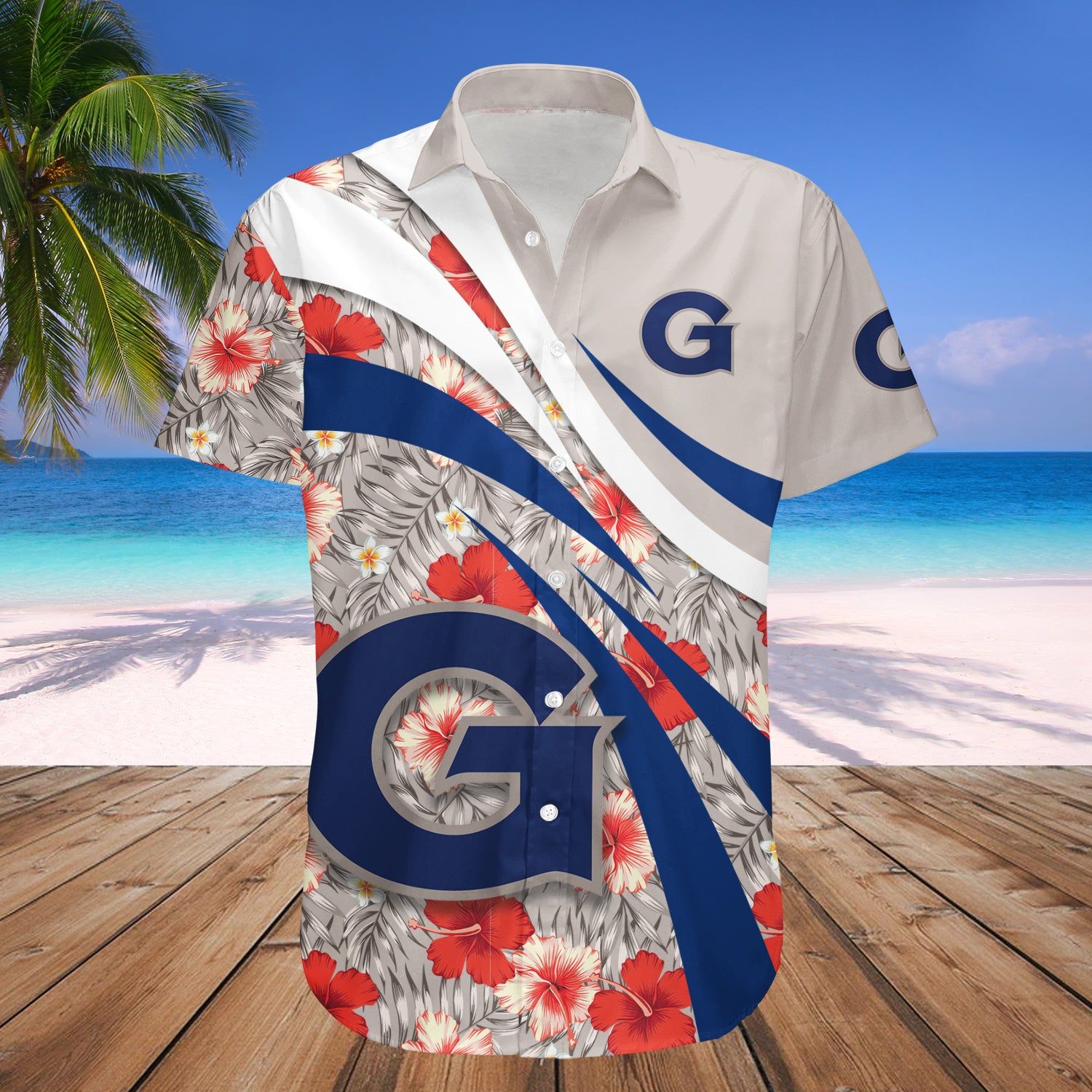 Georgetown Hoyas Hawaii Shirt Hibiscus Sport Style – NCCA