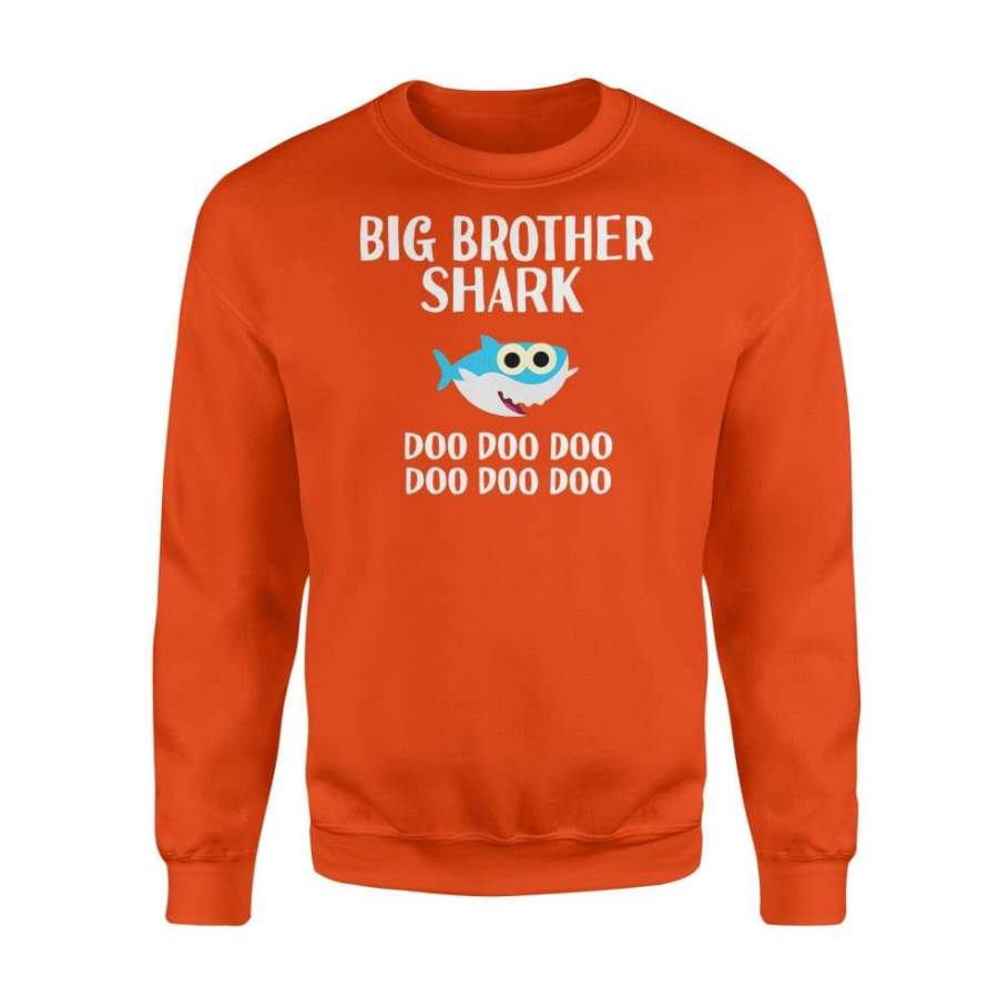 Brother Shark Doo Doo Shirt Halloween Christmas Boys Men Halloween Costume Graphic Design Digital Printed Shirt – Standard Fleece Sweatshirt