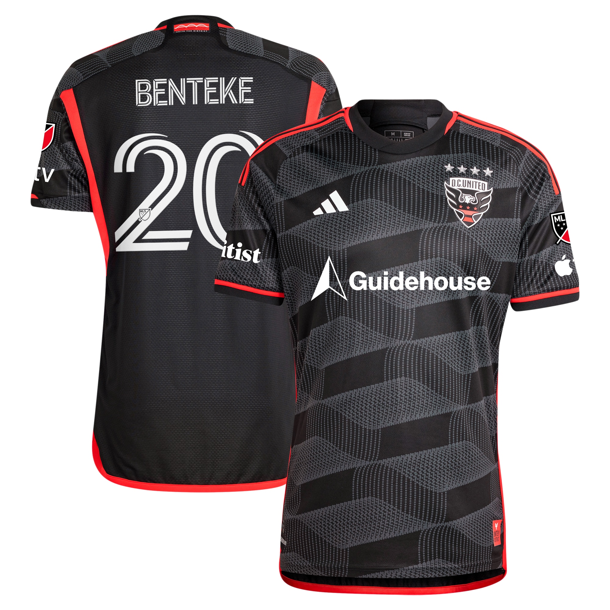 Christian Benteke D.C. United 2024 The Icon Kit Authentic Player Jersey  Black