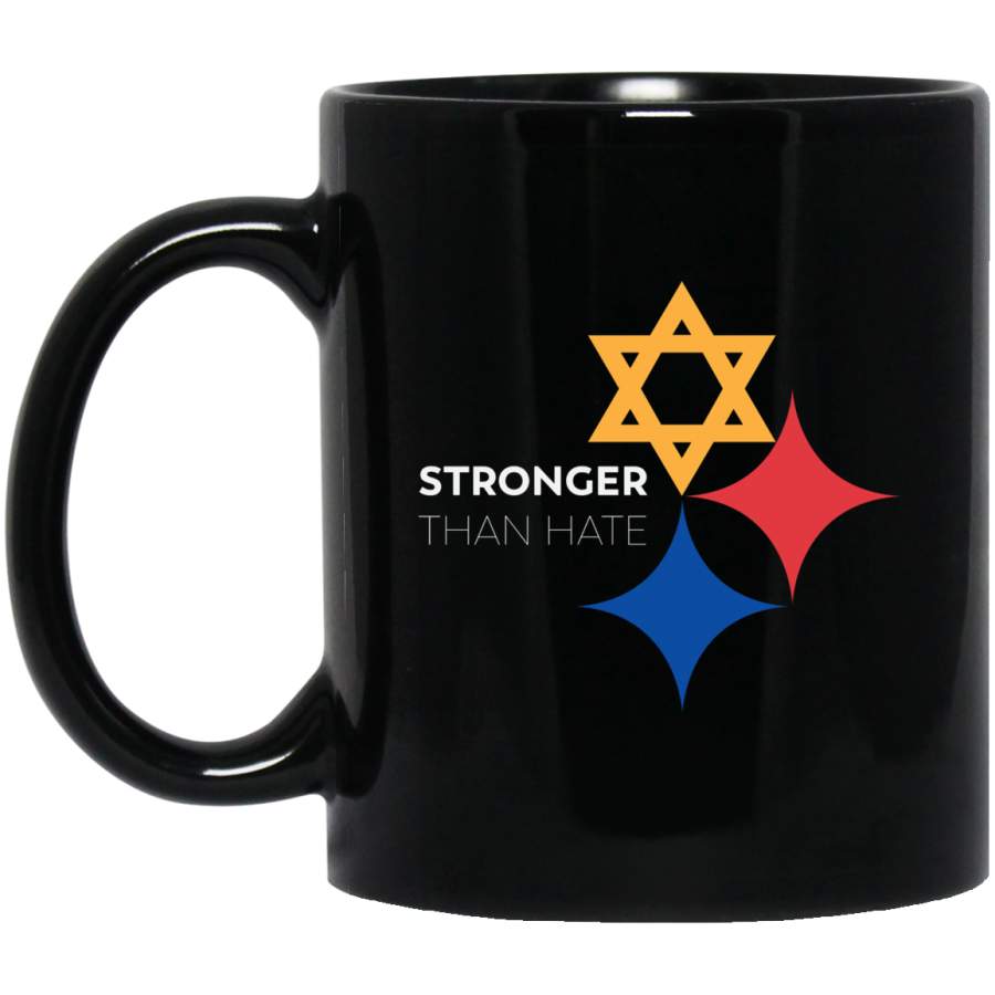 Stronger Than Hate Black Mug