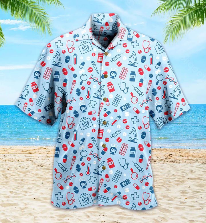 Nurse Blue Hawaii Shirt Ha65277