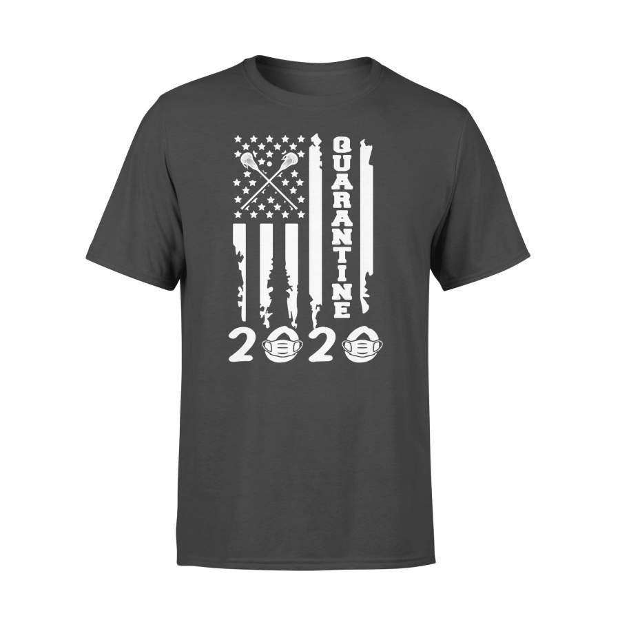 Quarantined 2020 Lacross American Flag T-shirt