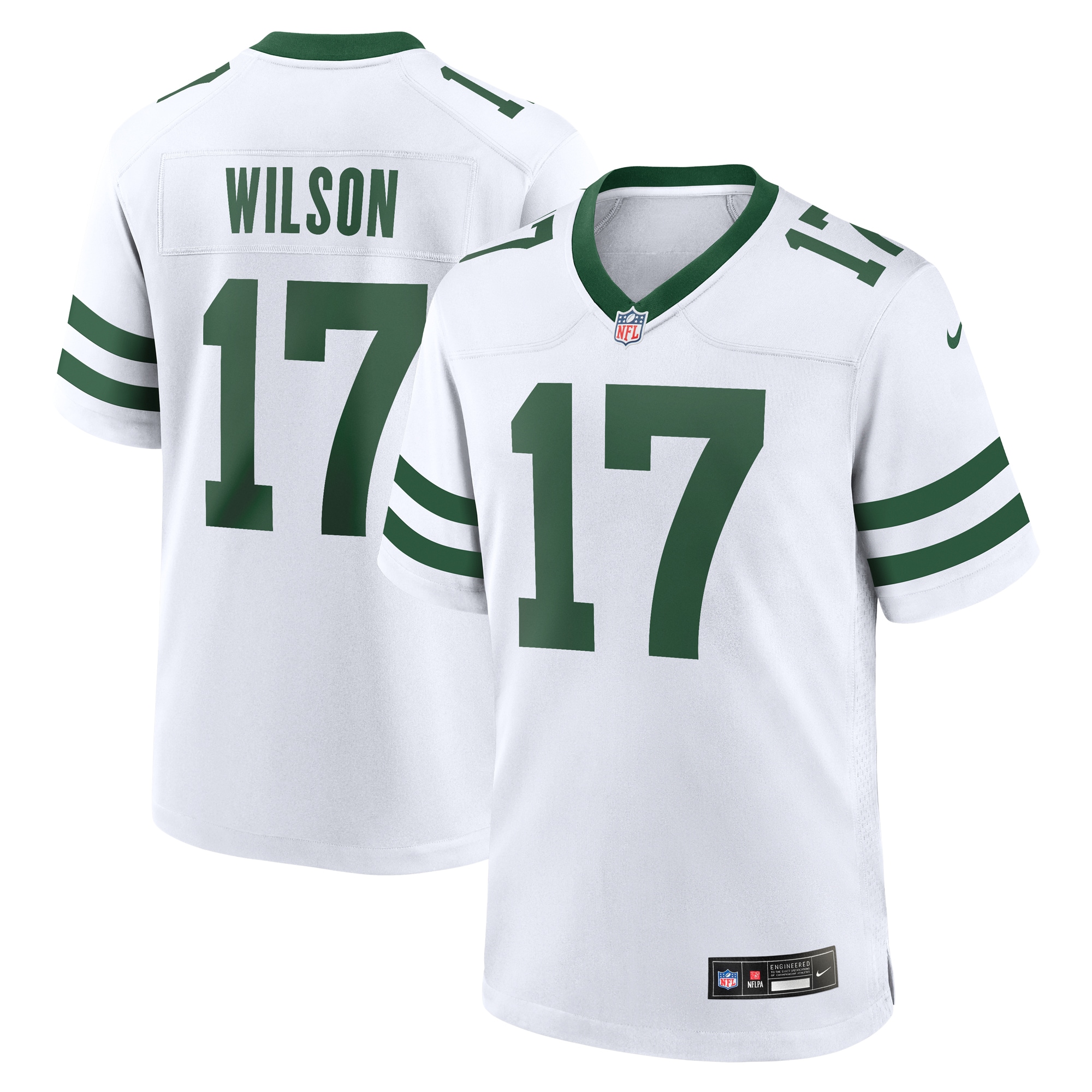 Men’s New York Jets Garrett Wilson White Legacy Player Game Jersey