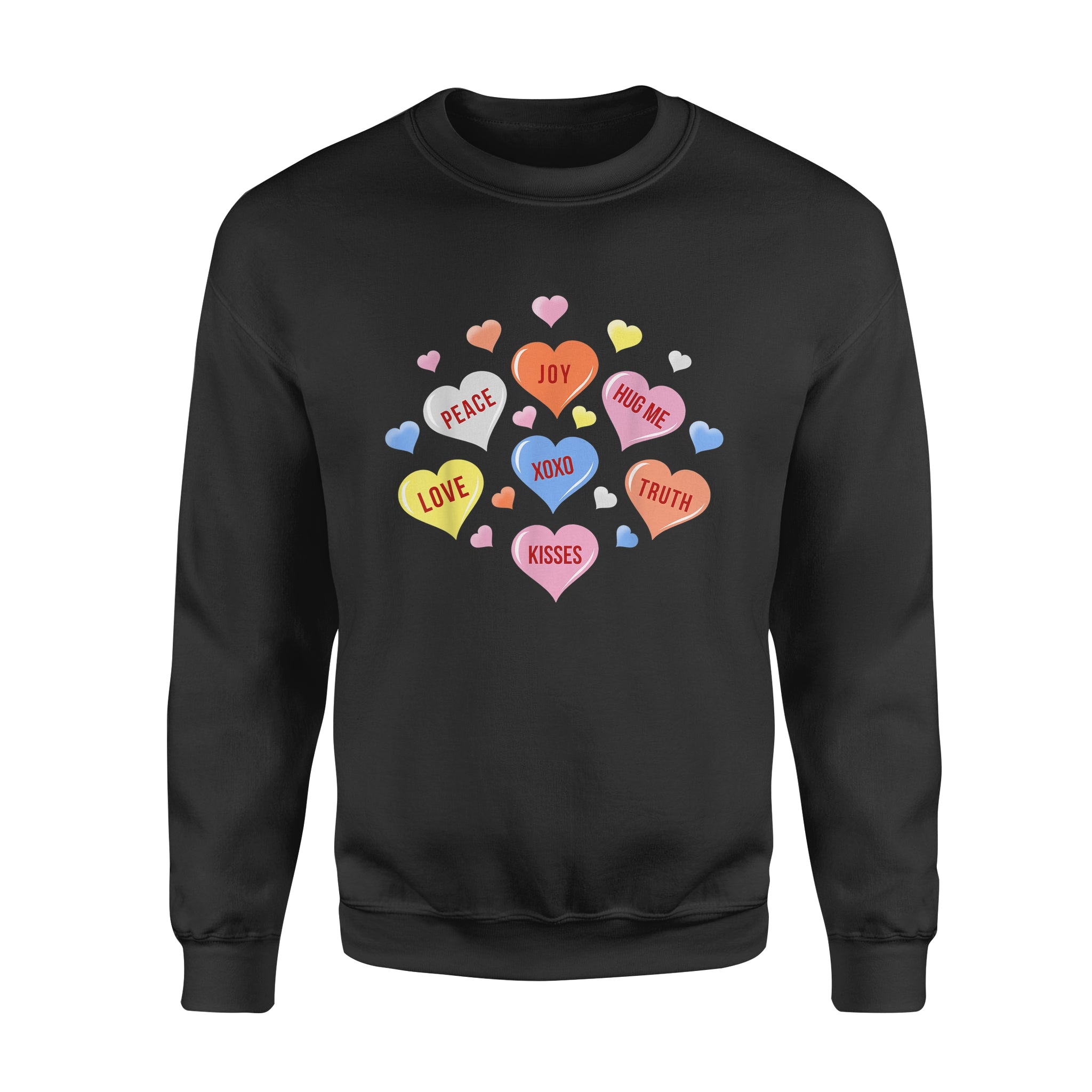 Valentine’s Day Heart Candy Valentine Gift – Standard Crew Neck Sweatshirt