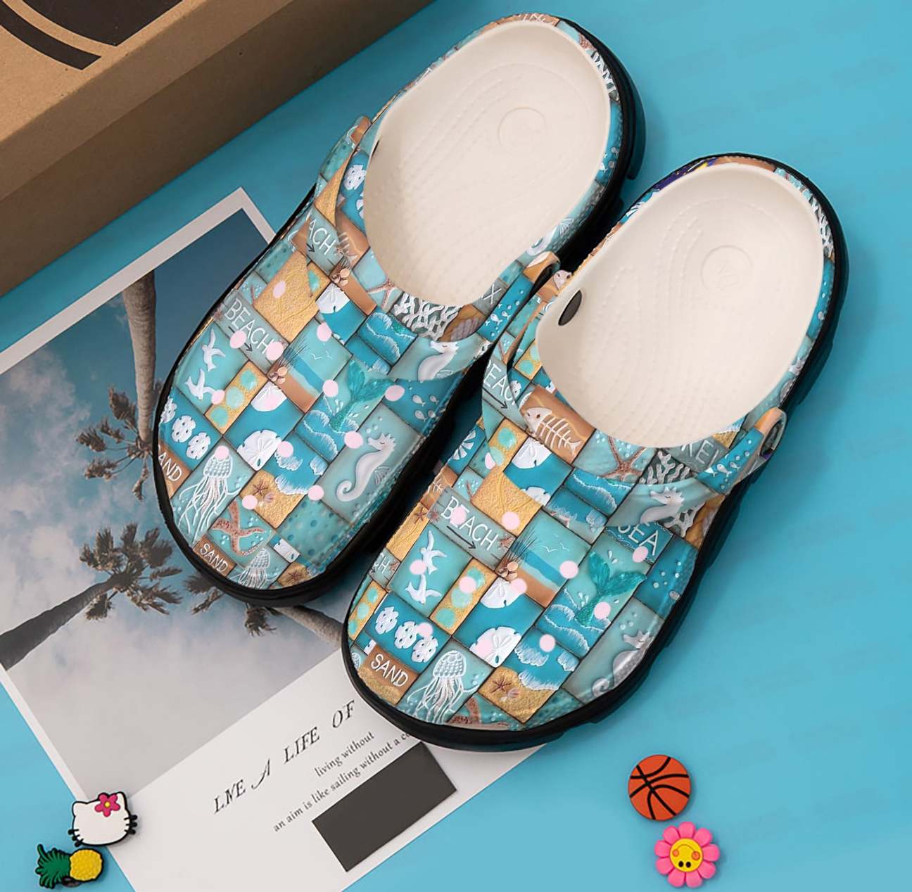 Beach Personalized Clog, Custom Name, Text, Color, Number Fashion Style For Women, Men, Kid, Print 3D Sea Sand Beach