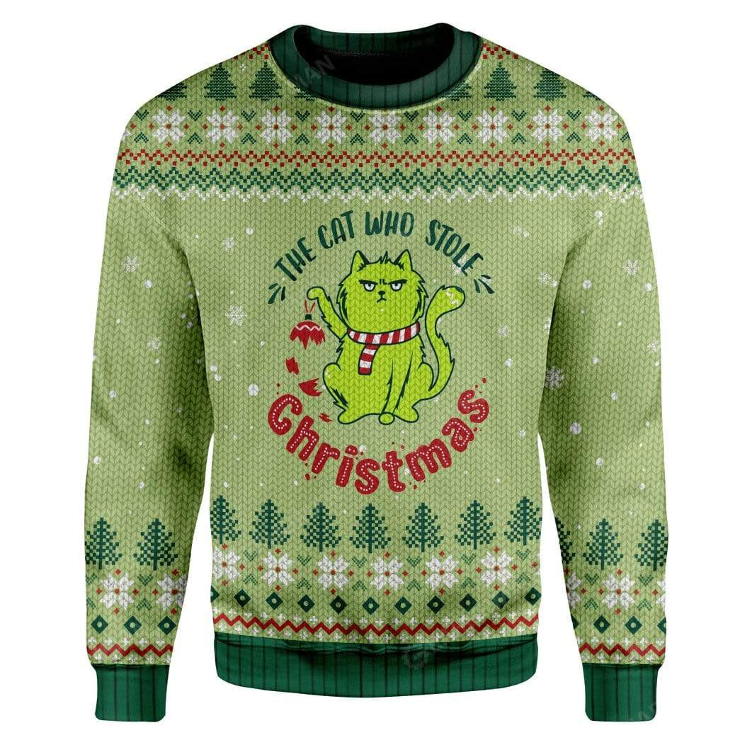 Ugly Christmas The Cat Who Stole Christmas Custom Sweater Apparel