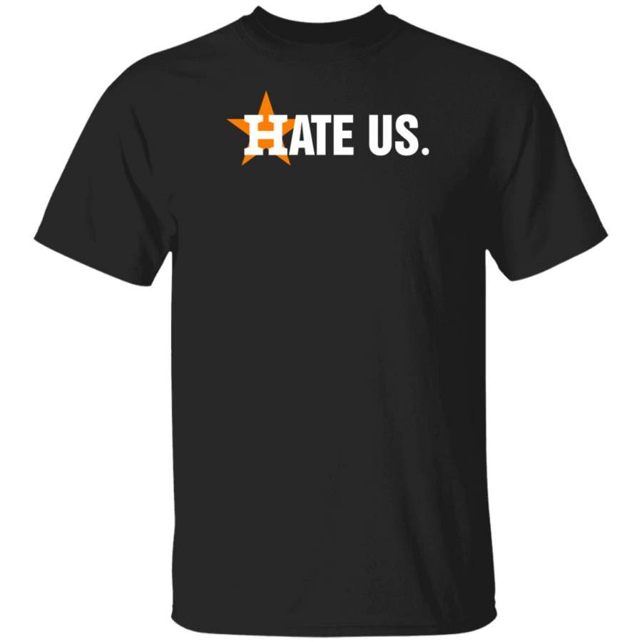 Houston Astros Hate us astros shirt black cotton plus size