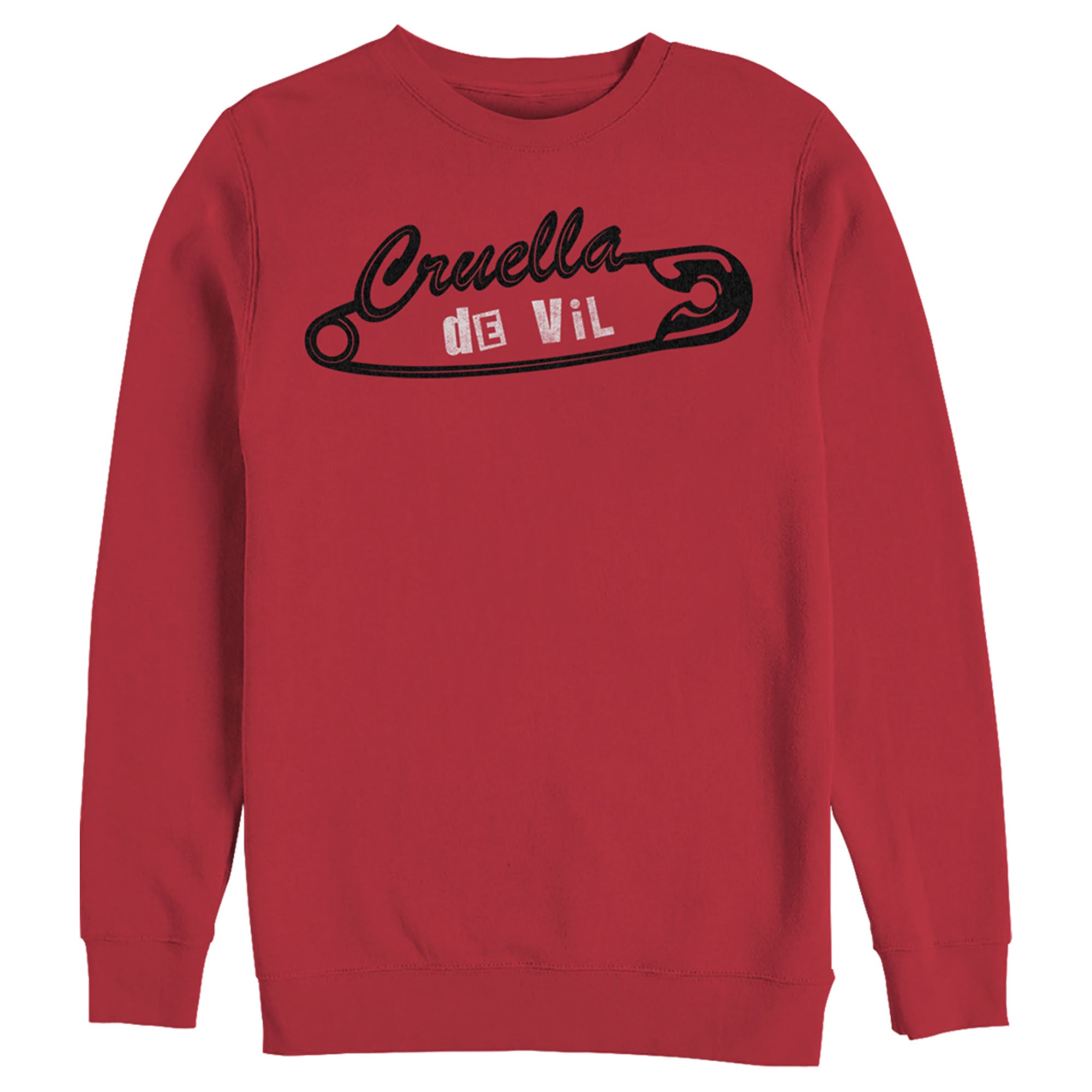 Cruella Men’S Punk Rock Pin Logo  Sweatshirt