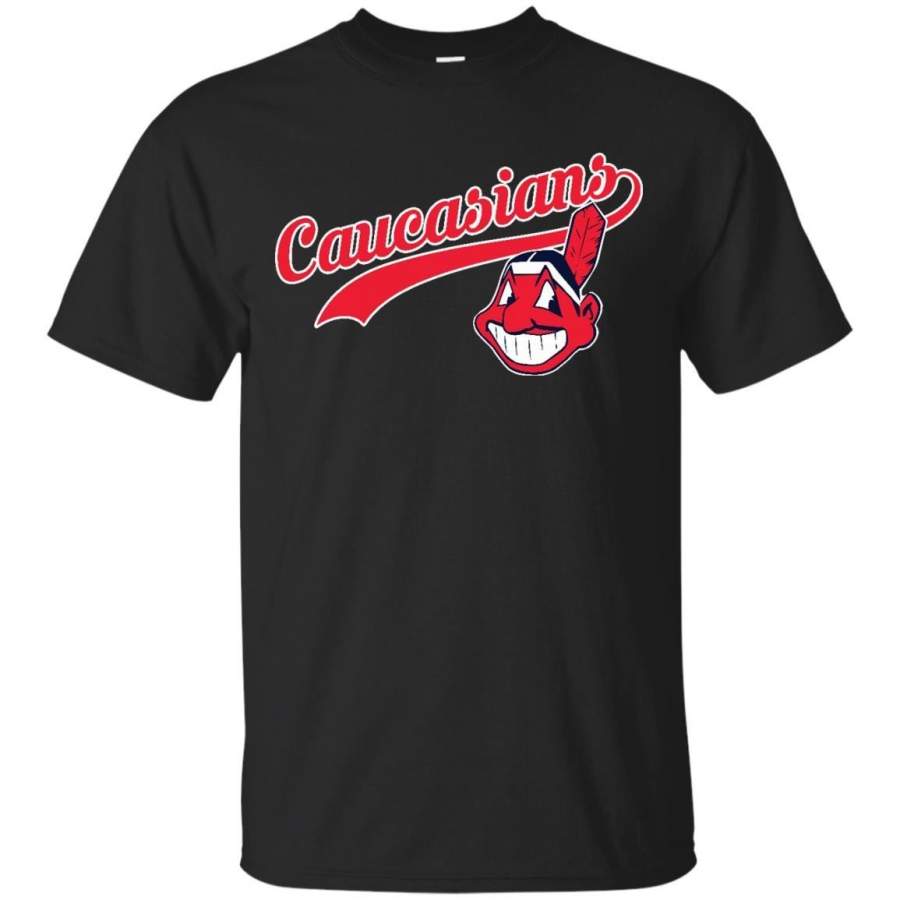 AGR Cleveland Caucasians T Shirt. Funny Indians Mascot Parody