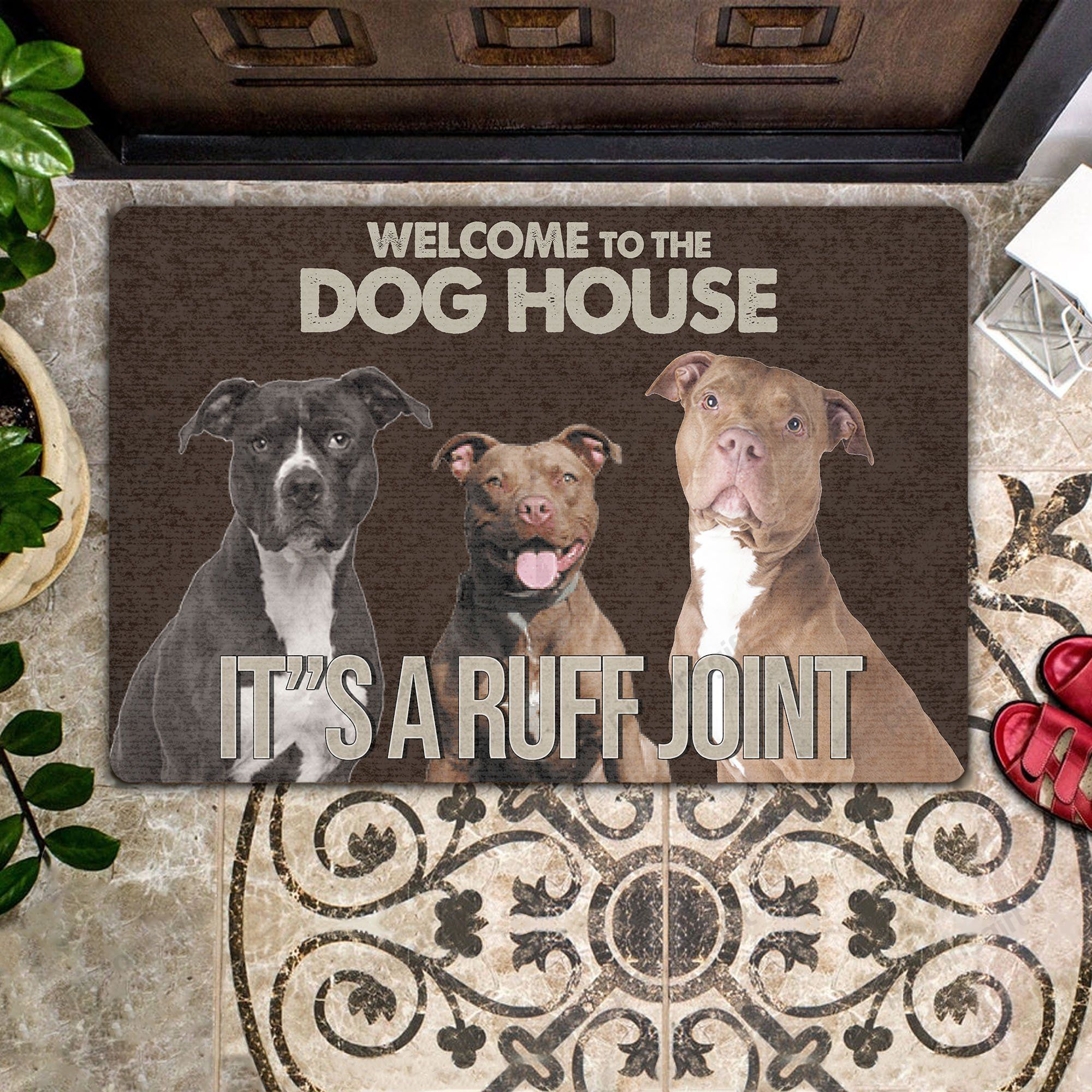 Welcome To The Dog House All Over Printing Doormat