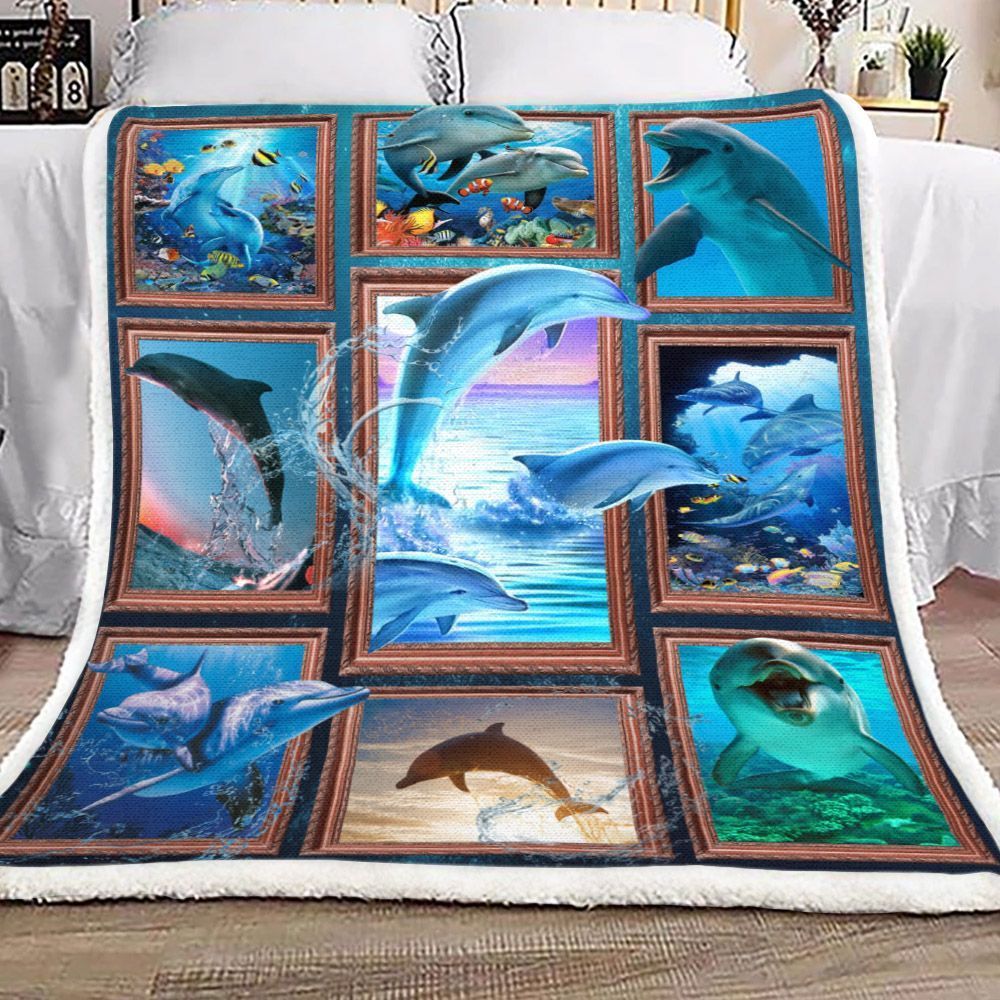 3d Dolphin BT1101467S Sherpa Fleece Blanket