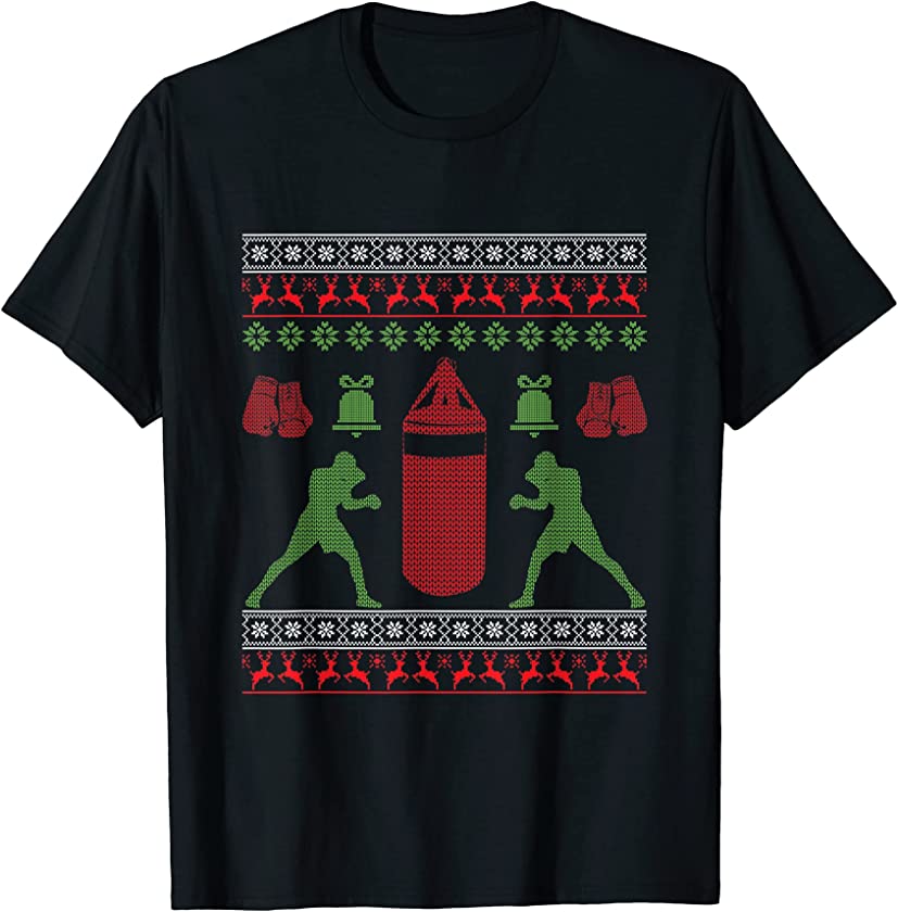 Ugly Christmas Boxer Boxing X-Mas Fight Santa Claus New Year T-Shirt