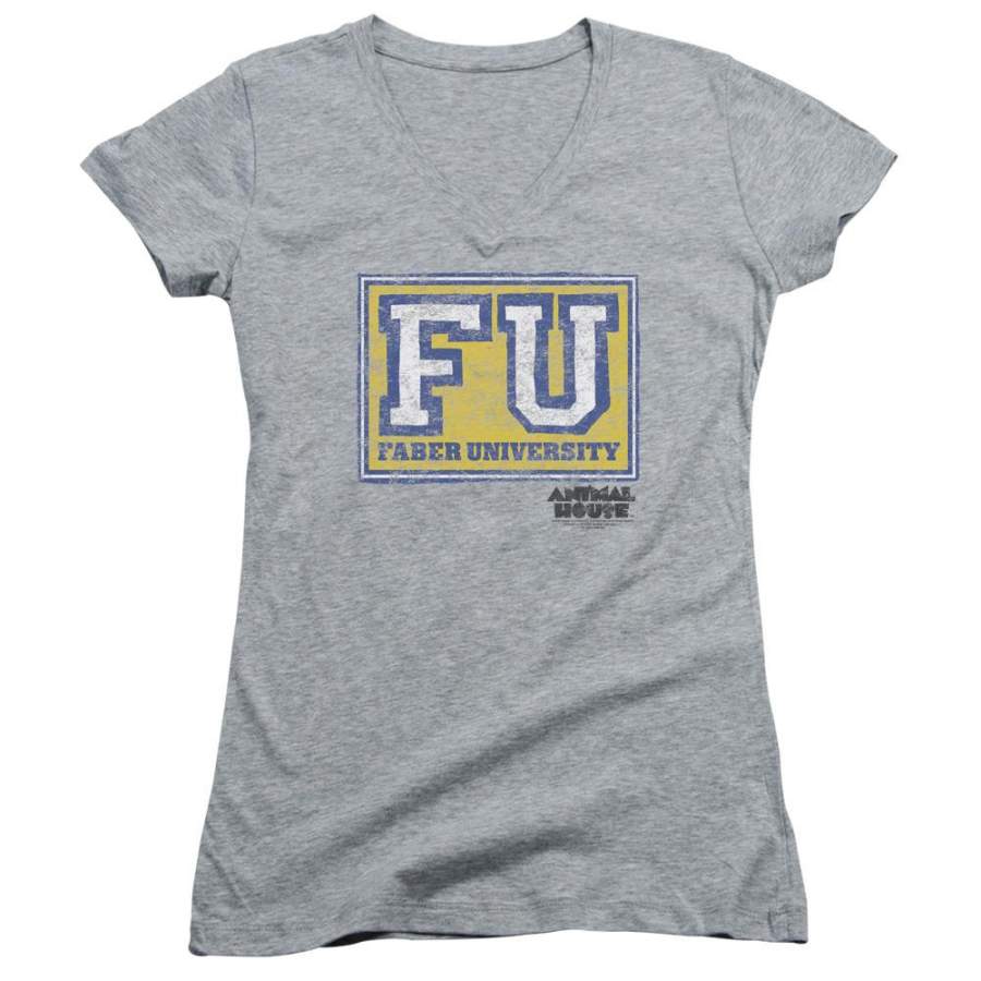 Animal House Faber University Juniors V-Neck T-Shirt