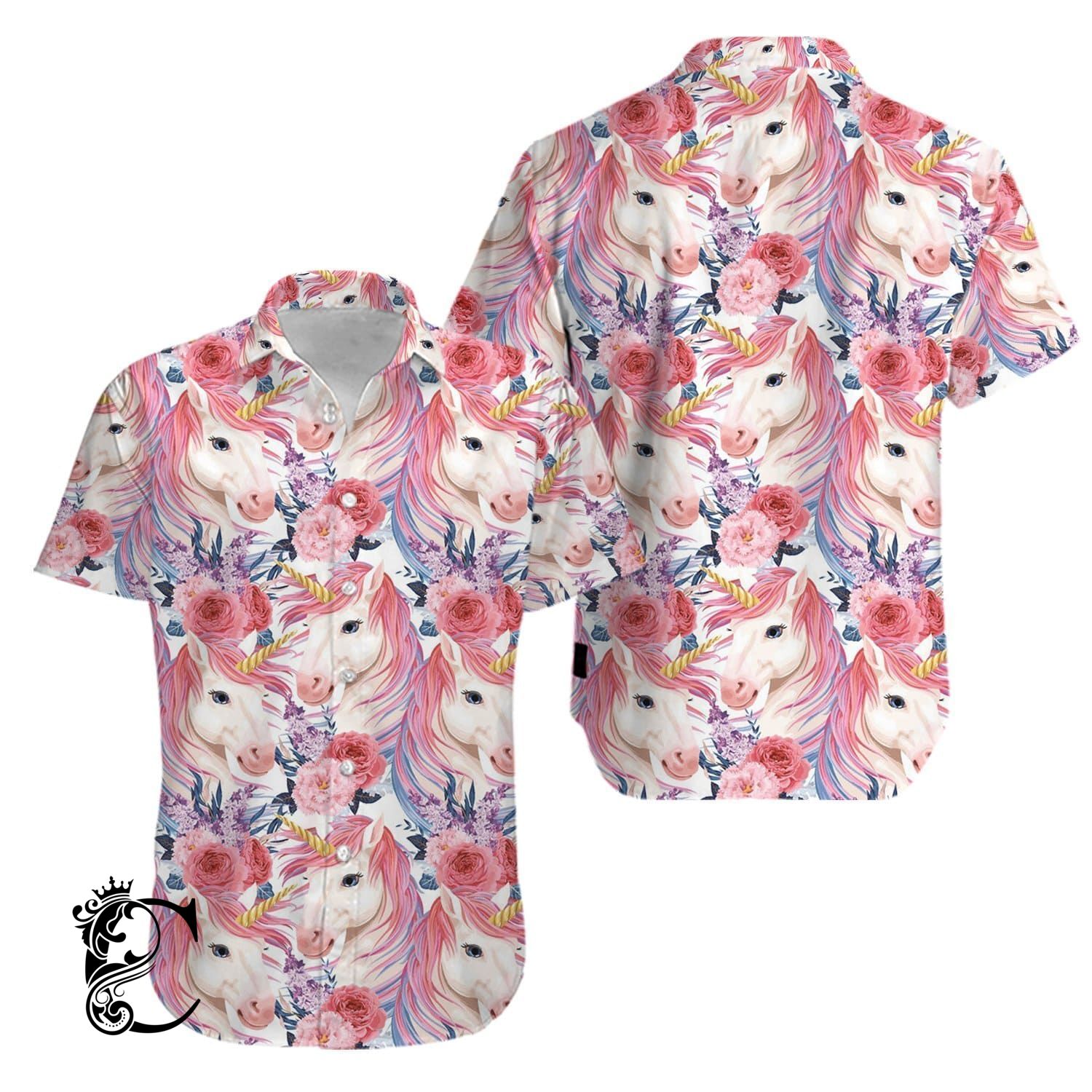 Unicorn Flower Magical Aloha Hawaiian Shirts