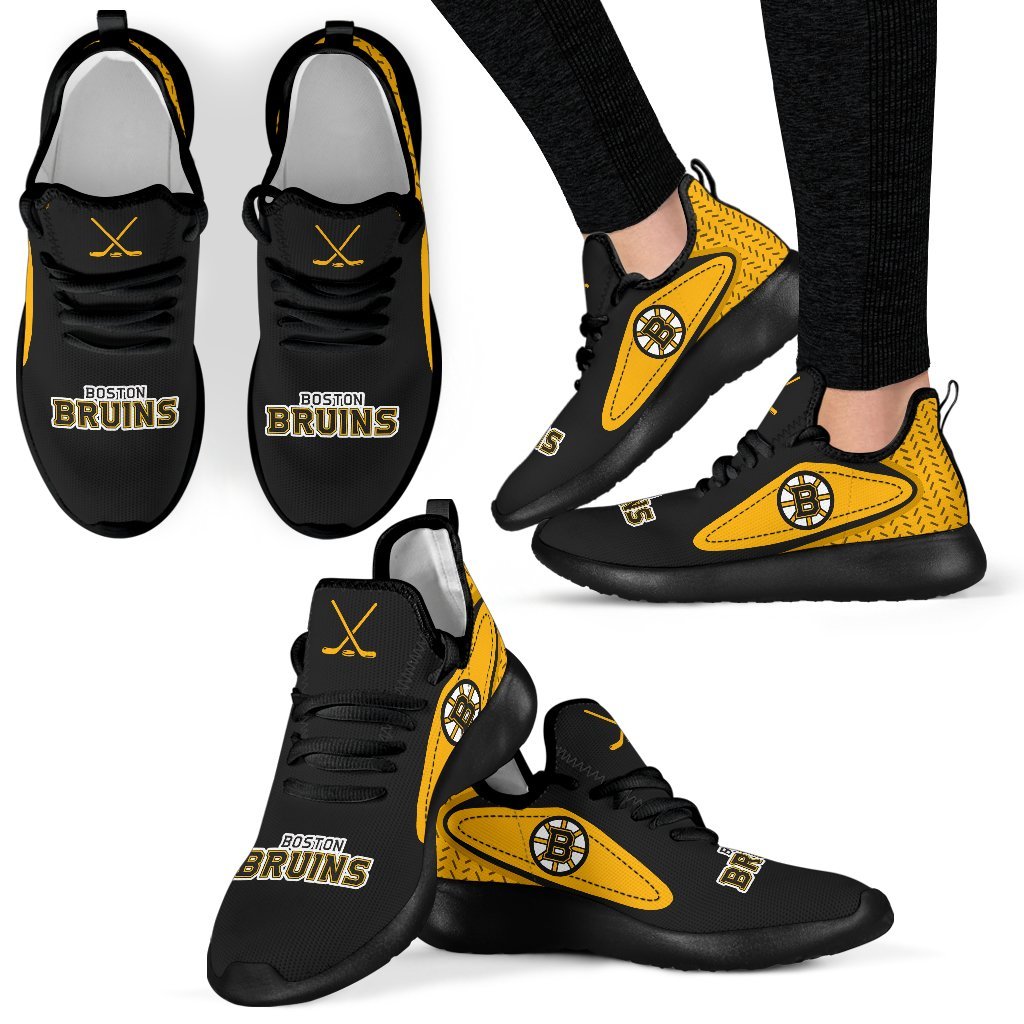 Colorful React Boston Bruins Mesh Knit Sneakers