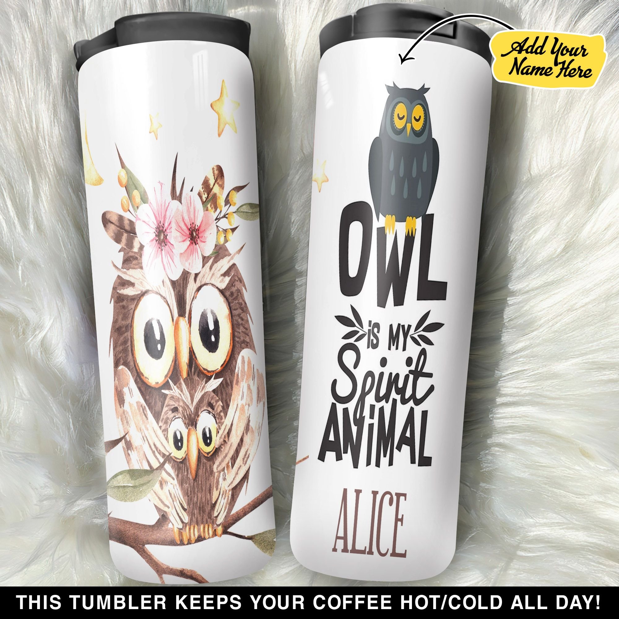 Personalized Owl Is My Spirit Animal GS1504783OD Stainless Steel Worldmark Tumbler