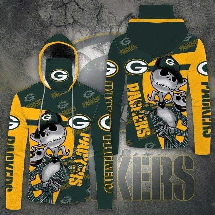 Jack Skellington Green Bay Packers For Fan Unisex 3D Zip up Hoodie Jacket T-shirt