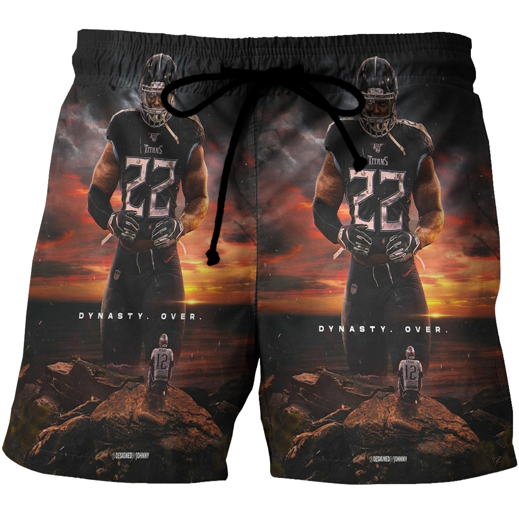 Tennessee Titans Derrick Henry1 3D All Over Print Summer Beach Hawaiian Short